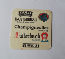 Sous bock  bière Walsheim Kanterbrau Champigneulles Lutterbach Vilfort