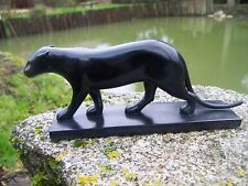 RE0076 FIGURINE STATUETTE STATUE  REPRODDUCTION  PANTHERE  NOIRE  POMPON 20 CM