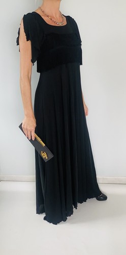 Robe longue franges - robe,