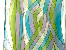 Magnifique FOULARD Bleu Violet