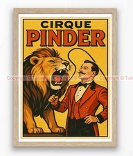 🎪 Affiches Vintage Cirque Pinder – Éléphants, Lions & Clowns 🎭✨