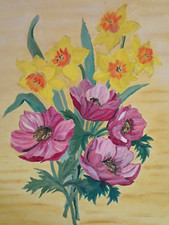 Fleurs jaunes & violettes Tableau Nature monde végétal fleur aster