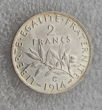 2 francs 1914 C   SEMEUSE de Roty argent
