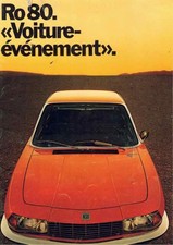Catalogue brochure NSU RO 80 08/1972 France