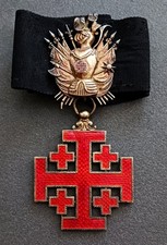 Vatican Ordre du Saint Sépulcre croix de commandeur en Vermeil