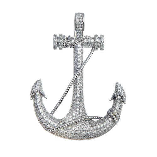 Homme argent sterling - homme, ancre