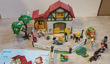 Playmobil 5684 Le ranch des poneys 6 poney 6 personnage cariole animaux arbres