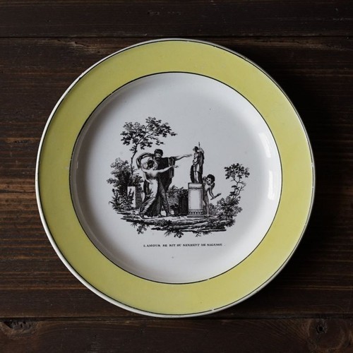 Assiette ancienne faience - assiette,