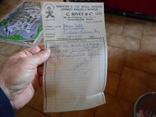 Ancien Papier a entête Manufacture Cycle Tricycle Triporteur Rivet Villeurbanne