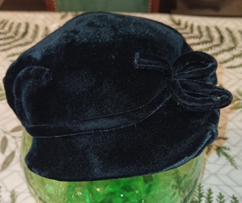 Ancien chapeau bibi velours - chapeau,