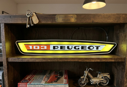Enseigne lumineuse peugeot 103 - enseigne,