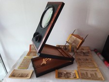 Graphoscope Stéréoscope et 20 Cartes Stéréoscopiques époque Napoléon III