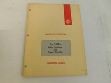 GENERAL RADIO Type 1308-A Audio Oscillateur & Puissance Amplificateur Manuel