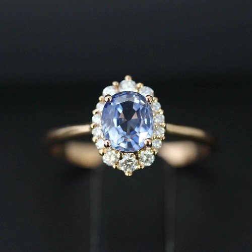 Bague fiançailles halo - de,