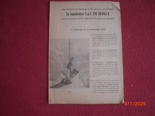 Ancienne notice montage - ,