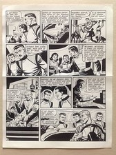 Giordan Grande Planche Originale BD 3 La Terre est Folle , METEOR 90 Artima 1960