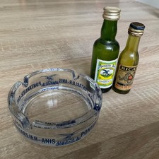 pontarlier-anis distillerie guy , Ricard , lot cendrier + 2 mignonnettes, pastis