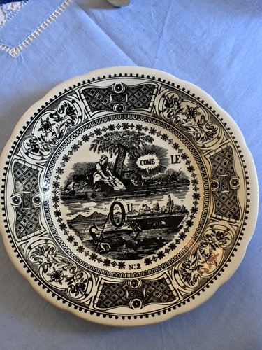 Gien assiette parlante rébus - assiette,