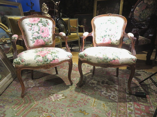 Ancienne paire fauteuils - paire,
