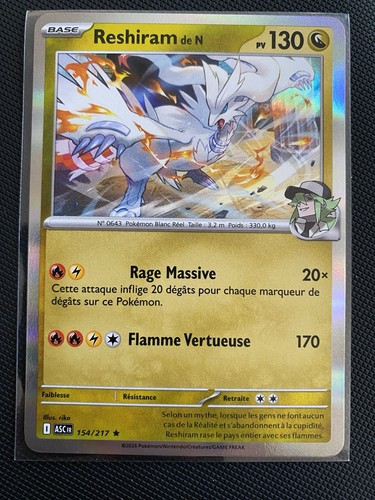 Carte pokémon reshiram n - reshiram,