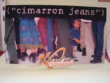CARTON PUBLICITAIRE JEAN PANTALON CIMARRON 45X25 VINTAGE / NO PLAQUE TOLE