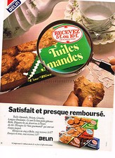 PUBLICITE   1978   BELIN  biscuits tuiles d'amandes