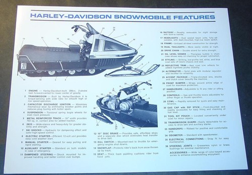 Amf harley davidson snowmobile - harley-davidson,