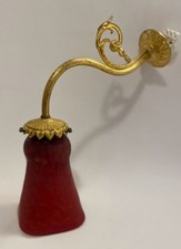 Applique bronze doré et tulipe Delatte Nancy signée