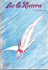 SUR LA RIVIERA 1928 Revue art déco-Londres - cote d"azur-Nice-star  Minstinguett