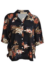 Chemisier noir motifs - noir,