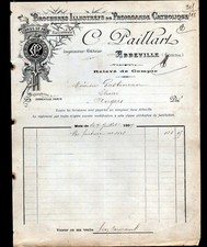 ABBEVILLE (80) IMPRIMERIE d'IMAGES & BROCHURES RELIGIEUSES "C. PAILLART" en 1897