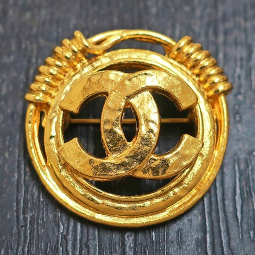 Broche ronde vintage chanel - broche,