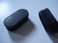 Lot de 2 embouts bouchons ailette PVC pour tube 40x20 oblong (ovale) obturateur