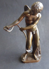 XIXe Bronze  Sculpture Statue A. Collas Cupidon Cupid bronze statue h 25cm