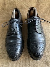 Chaussures derby Crockett & Jones X ALT WIEN noires à coque cordovan à bout...