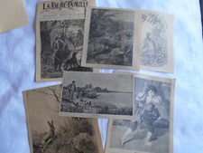 PAPIER /autour de 1900/grandes images/scrapbooking...chasse/nature
