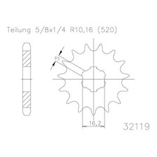 Pignon P 520 Z 10 GAS GAS