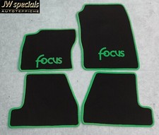 Tapis de Voiture Sol pour Ford Focus 3 Noir Herbe Vert à Partir De 2011 4teilig