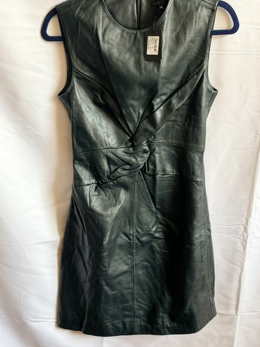 Maje robe cuir agneau - robe, vert