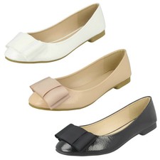 Ballerines En Vernis Plissées