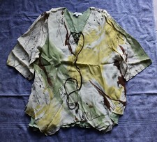 Tunique voile marron, jaune, beige, vert pastel, ALAIN MURATI