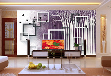 Corbeau 3D Et Forêt Violet 5