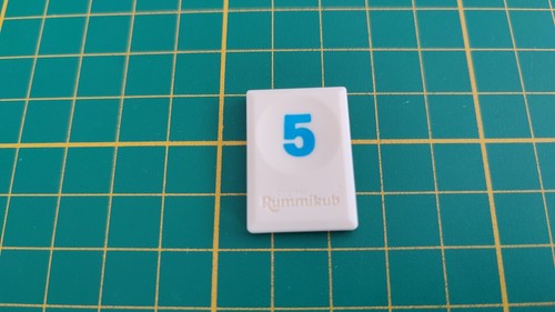 Tuile chiffre bleu jeu - chiffre, 5