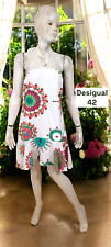 Desigual Taille 42  ? Superbe robe sans manches blanche rose rouge vert
