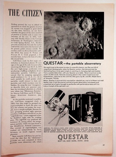 Questar 1969 original print - questar,
