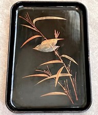 Plateau carré en laque ushi japonais vintage expédié du JAPON pas de droits d...
