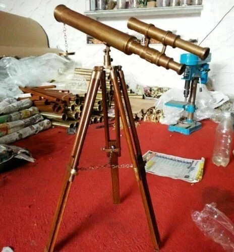 Télescope ancien laiton - télescope,