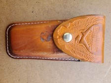 VINTAGE CASE CUTLERY HARLEY-DAVIDSON MOTOCYCLE LEATHER KNIFE ETUI CUIR COUTEAU