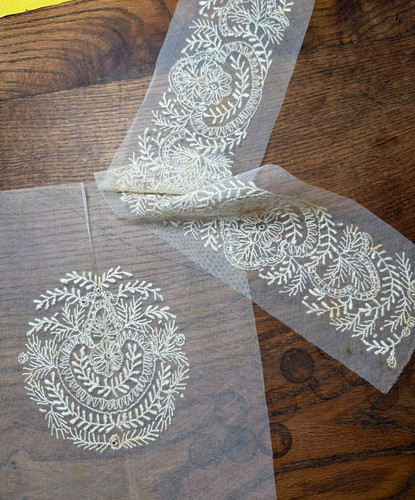 Dentelle ancienne fond de - dentelle,
