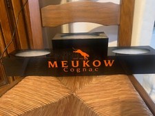 SUPERBE ENSEIGNE LUMINEUSE PRESENTOIR BOUTEILLES COGNAC MEUKOW / PANTHERE BLACK